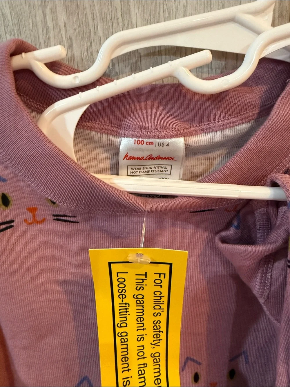 NWT Hanna Andersson Purple Cat Long Sleeve Pajamas Organic Cotton 4